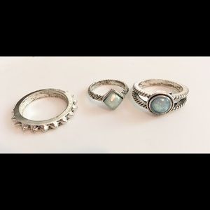 Silver Ring Set - 3 Rings